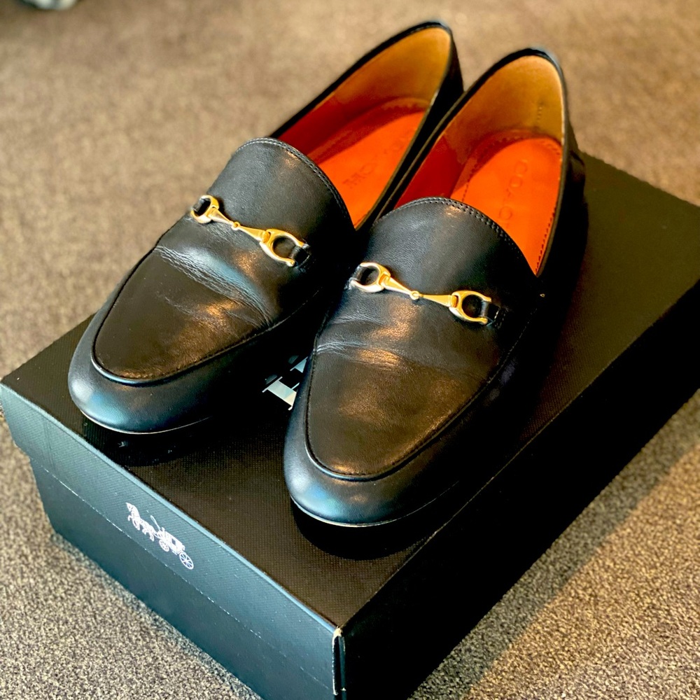 Coach Haley Leather Loafer - Black (9.5)